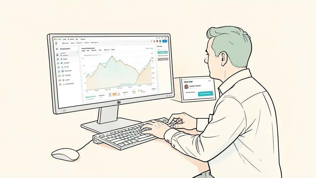 Professional trader reviewing a simulated funded account dashboard, risk limits visible on a second monitor, payment confirmation beside the keyboard